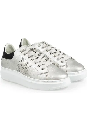 BALDININI Schoenen, Dames, Grijs, 36 EU, Leer, Hoogwaardige leren sneakers