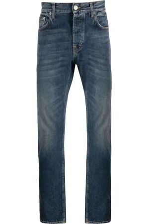 DEPARTMENT FIVE Jeans, Heren, Blauw, W30, Katoen, Blauwe Stonewashed Skinny-Leg Jeans