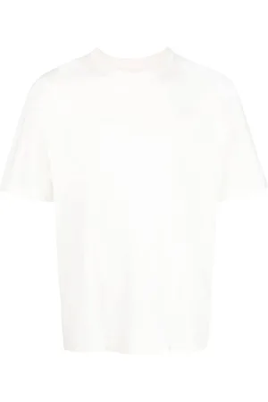 Heron Preston Tops, Heren, Wit, S, Katoen, Ex-Ray Logo-Patch Katoenen T-Shirt