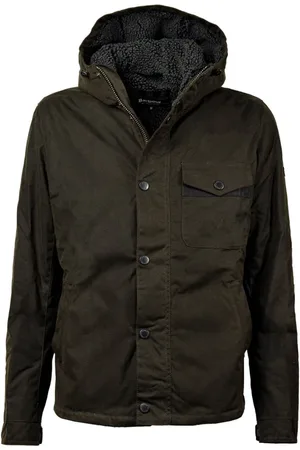 Barbour Jassen, Heren, Groen, L, Katoen, Olijfgroene Kevlar Wax Jas