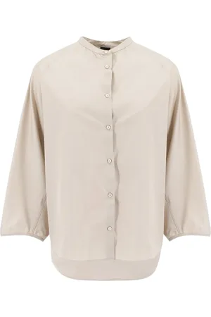 Aspesi Blouses & Shirts, Dames, , S, Katoen, Modieuze Koreaanse Kraag Blouse