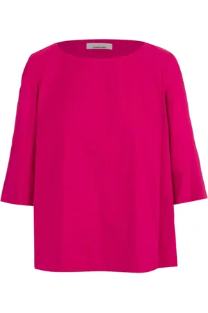 LIVIANA CONTI Blouses & Shirts, Dames, Roze, S, Katoen, Fuchsia Poplin Stretch Blouse