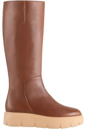 Högl Schoenen, Dames, Bruin, 39 EU, Leer, Casual Gesloten Sleehak Laarzen