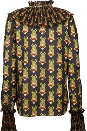 La DoubleJ Blouses & Shirts, Dames, Veelkleurig, XL, Katoen, Nefertiti Zijden Blouse