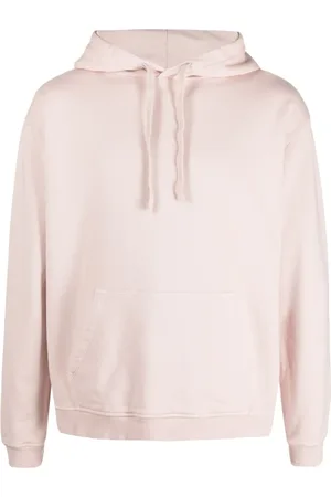 Boglioli Sweatshirts & Hoodies, Heren, Roze, L, Katoen, Roze Katoenen Hoodie met Trekkoord