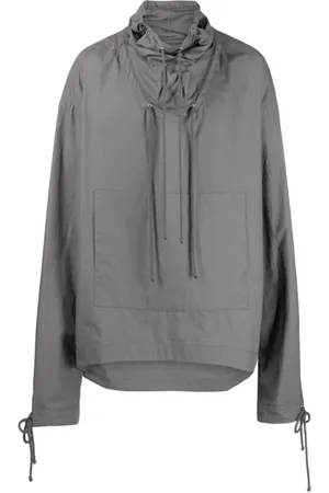 CRAIG GREEN Jassen, Heren, Grijs, M, Donkergrijze Funnel Neck Smock