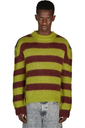 Marni Truien, Heren, Groen, L, Gestreepte Mohair Trui