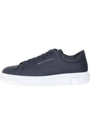 Armani Exchange Schoenen, Heren, Blauw, 43 EU, Leer, Blauwe Casual Sneakers voor Heren