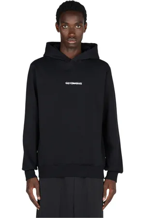 HAN Kjøbenhavn Sweatshirts & Hoodies, Heren, Zwart, M, Katoen, Goat Skull Hoodie met Logo Print