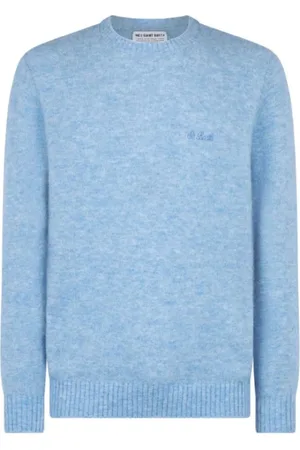 MC2 SAINT BARTH Truien, Heren, Blauw, M, Heron Trui met Blauwe Borduursels