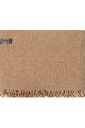 Fabiana Filippi Accessoires, Dames, Bruin, ONE Size, Wol, Platinum Garen Veelzijdige Sjaal