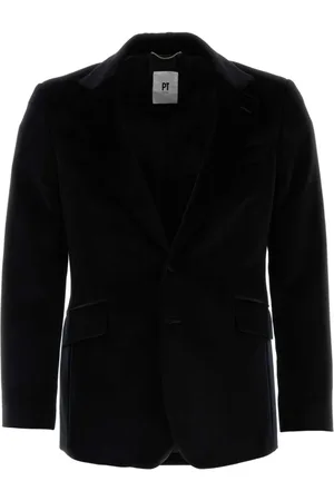 PT Torino Jassen, Heren, Zwart, M, Wol, Zwarte wollen blazer - Klassieke stijl