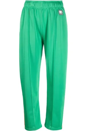 WALES BONNER Broeken, Dames, Groen, M, Groen Zwart Oranje Track Pant
