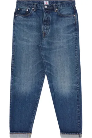 Edwin Jeans, Heren, Blauw, W30, Denim, Losse Tapered Donkerblauwe Gebruikte Jeans