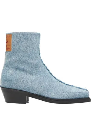 Y / PROJECT Schoenen, Heren, Blauw, 40 EU, Denim, Denim Enkellaarzen