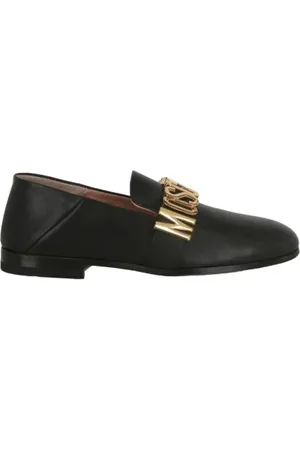 Moschino Schoenen, Dames, Zwart, 38 EU, Platte stoffen espadrilles