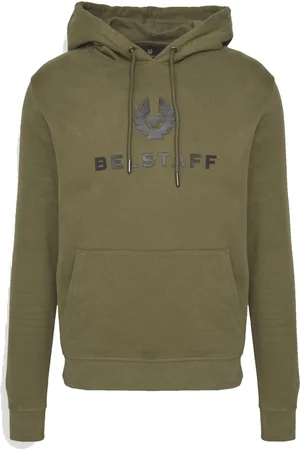 Belstaff Sweatshirts & Hoodies, Heren, Groen, S, Katoen, Signature Sweatshirt Hoodie in True Olive-S