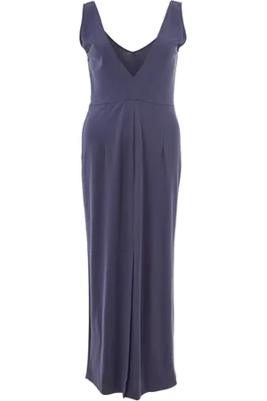 LARDINI Kleedjes, Dames, Blauw, S, Blauwe Lange Viscose Jurk met Bandjes