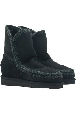Mou Schoenen, Dames, Zwart, 36 EU, Wol, Eskimo Inner Wedge Korte Laarzen