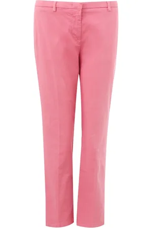 LARDINI Broeken, Dames, Roze, S, Katoen, Roze Katoenen Chino Broek