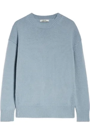 Max Mara Truien, Dames, Blauw, S, Wol, Heldere Blauwe Trui van S Max Mara