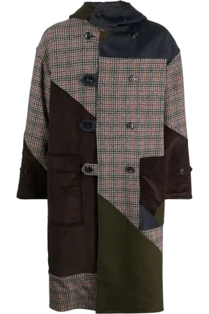 Baracuta Mantels, Heren, Veelkleurig, M, Patchwork Duffle Coat - Ware Maat