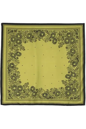 DESTIN Accessoires, Dames, Groen, ONE Size, Groene Zijden Sjaal 90 x 90 cm