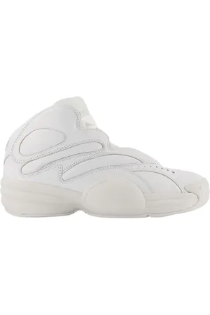 Alexander Wang Schoenen, Dames, Wit, 36 EU, Leer, Witte Leren Hoop Sneakers - Suède Kalfsleer