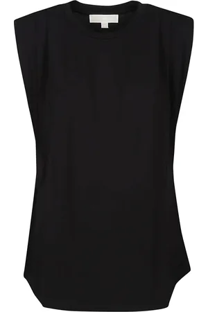 Michael Kors Tops, Dames, Zwart, S, Zwart Mouwloos T-Shirt
