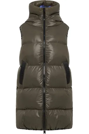 Carlo Colucci Jassen, Dames, Groen, 2Xl, Gewatteerd Lang Vest Decima