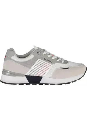 Carrera Schoenen, Heren, Veelkleurig, 43 EU, Polyester, Witte Polyester Sneaker met Logo voor Heren