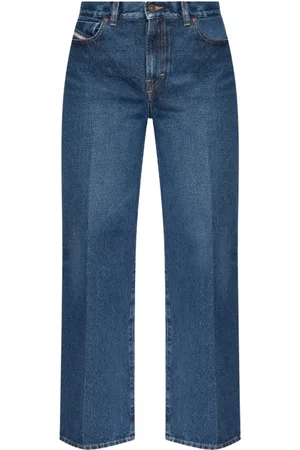 Diesel Jeans, Dames, Blauw, W26 L32, Katoen, Rechte spijkerbroek