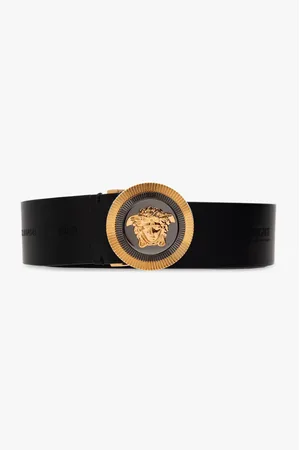 VERSACE Accessoires, Heren, Zwart, 95 CM, Leer, Riem