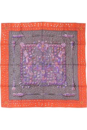 Hermès Pre-owned, Dames, Paars, ONE Size, Pre-owned Silk scarves