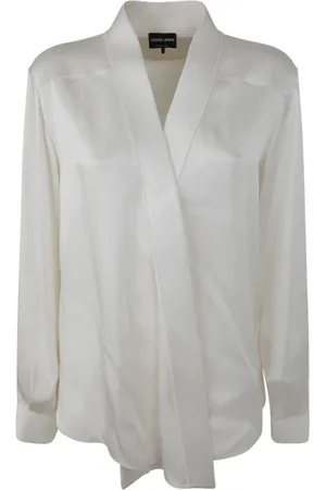 Giorgio Armani Blouses & Shirts, Dames, Wit, S, Satijn, Shirts