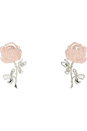 Y / PROJECT Accessoires, Dames, Veelkleurig, ONE Size, Tweekleurige metalen oorbellen - 6cm x 11cm