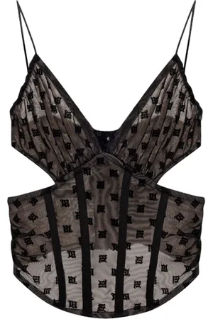 MISBHV Tops, Dames, Zwart, L, Top met monogram
