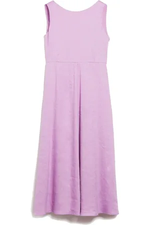 Max Mara Kleedjes, Dames, Paars, S, Linnen, Lila Linnen Viscose Jurk