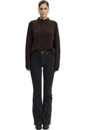 Gestuz Jeans, Dames, Grijs, W27 L32, Katoen, Klassieke Flared Jeans