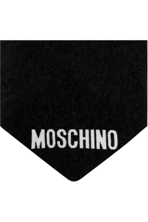 Moschino Accessoires, unisex, Zwart, ONE Size, Wol, Sjaal met logo