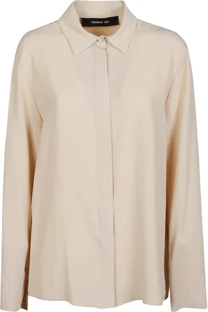 FEDERICA TOSI Blouses & Shirts, Dames, , S, 0706 Burro Lange Mouwen Shirt