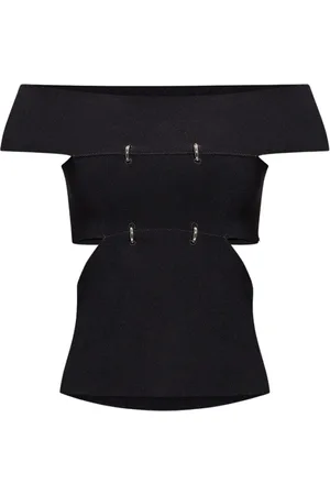 Alexander McQueen Tops, Dames, Zwart, M, Top met uitsparingen