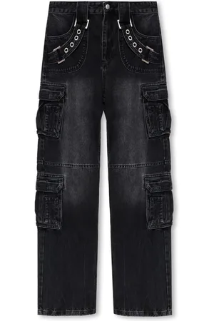 MISBHV Jeans, Dames, Zwart, W26, Katoen, Binnenin een donkere Echo collectie cargo jeans