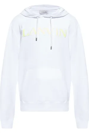 Lanvin Sweatshirts & Hoodies, Heren, Wit, S, Katoen, Hoodie met Logo