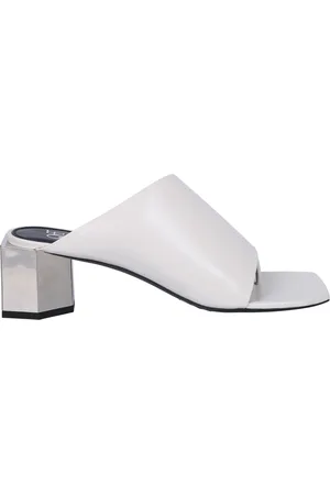 OFF-WHITE Schoenen, Dames, Wit, 36 EU, Leer, Elegante witte leren sandalen
