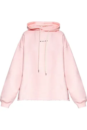 Marni Sweatshirts & Hoodies, Dames, Roze, 2Xs, Katoen, Hoodie met Logo