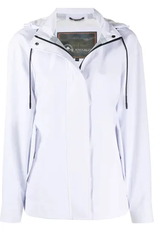 Moose Knuckles Jassen, Dames, Wit, M, Polyester, Stijlvol Wit Logo Jack