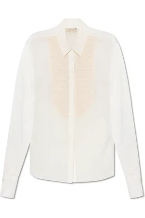The Mannei Blouses & Shirts, Dames, Wit, M, Tebulos zijden overhemd