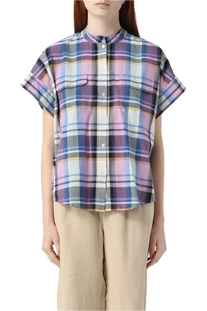 Woolrich Blouses & Shirts, Dames, Blauw, L, Linnen, Appalachian Train Check Blouse