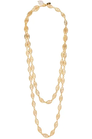 Chloé Accessoires, Dames, Geel, ONE Size, Dubbele Messing Ketting
